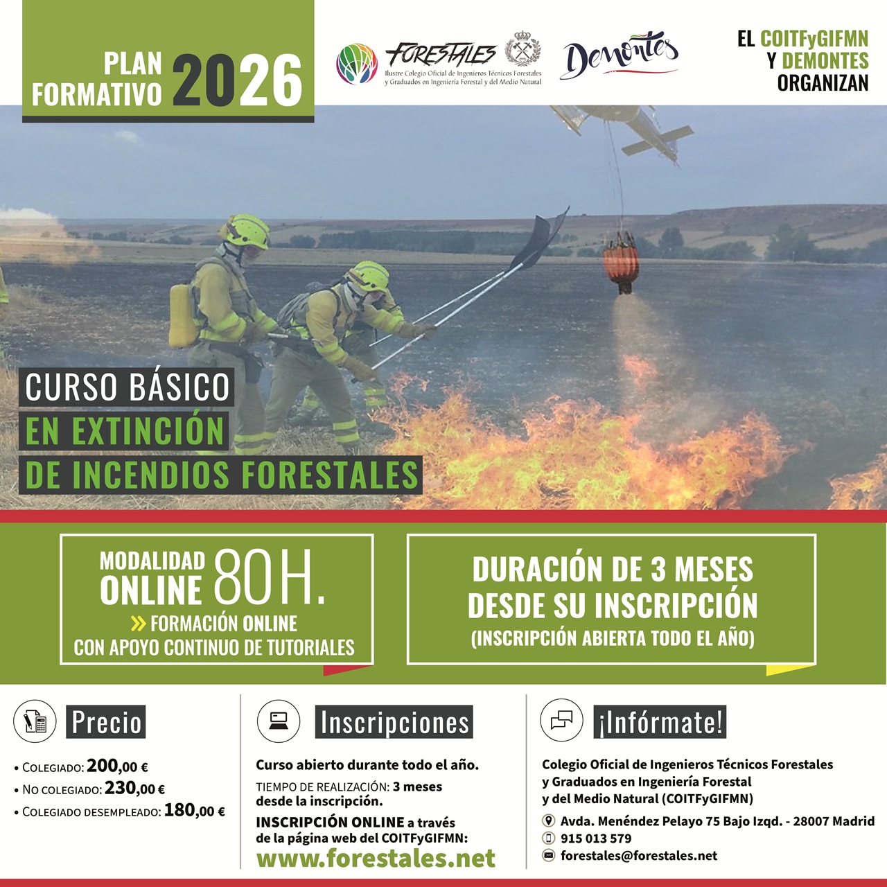 CURSO ON-LINE BÁSICO EN EXTINCIÓN DE INCENDIOS FORESTALES